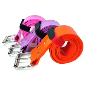 Hot sale high quality purple pink orange 1.4M Silicone diving weight belt with stainless steel buckle free diving weight
