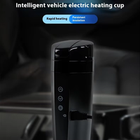 Bouteille isotherme intelligente pour voiture à chauffage rapide |   Mug de voyage alimenté par un allume-cigare avec affichage de la température sur écran tactile |   pour les voyages en voiture