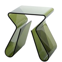 Table console moderne en acrylique avec rangement pour petits appartements - Design personnalisable, durable et facile à nettoyer