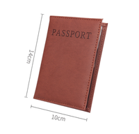 Porte-passeport et porte-cartes en cuir PU, avec porte-billets, portefeuille et étui de protection pour passeport