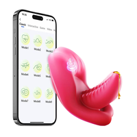 Culotte vibrante pour femme avec double stimulation, stimulateur clitoridien et des mamelons, contrôlée par application, jouet sexuel féminin