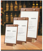 Support de table en acrylique transparent en forme de L, personnalisable, pour cadre photo, porte-menu, présentoir pour base en bois