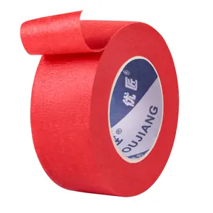 YOUJIANG Red Masking Tape Jumbo Roll OEM Decorative Wall Painting Painters Maler Klebeband Cinta De Embalaje