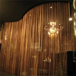 Cortinas de malla arquitectónica de red decorativa tejida en espiral de oro antiguo para servicio de procesamiento de soldadura de Hotel de baño - Product Image 2