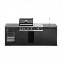 Cuisine extérieure en acier inoxydable, armoire de cuisine portable avec réfrigérateur, armoire de cuisine extérieure
