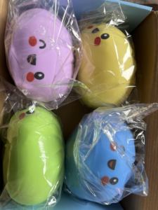 Juguete sorpresa en bolsa ciega CS, juguetes elásticos para escritorio, dumpling gigante con purpurina, dumplings coloridos, bolas antiestrés, juguete blandito de dumpling - Product Image 4