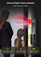TYSH Serrure de porte intelligente à reconnaissance faciale 6068 mortaise Tuya Wifi empreinte digitale Cerradura Inteligente Serrure numérique avec caméra pour la maison