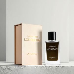 Wholesale Square Clear Crimp Glass Perfume Bottle 30ml 50ml 100ml Magnetic Cap <b>Empty</b> Perfume Bottle With <b>Gift</b> <b>Box</b> - Product Image 3