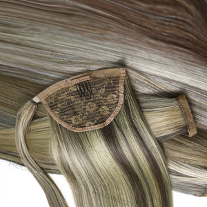 Clip sintético Cola <span class=keywords><strong>de</strong></span> Caballo extensiones <span class=keywords><strong>de</strong></span> cabello liso <span class=keywords><strong>de</strong></span> seda larga artículos diarios <span class=keywords><strong>postizo</strong></span> recto Rubio <span class=keywords><strong>coleta</strong></span> con banda cola <span class=keywords><strong>de</strong></span> caballo - Product Image 2