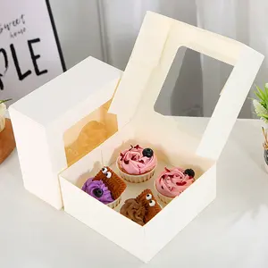 Luxury Macaron Birthday Cake Box Top Sales Cute Cupcake Packaging Box Donut Dessert Pastry Paper Box For Bakery