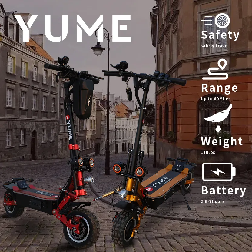 YUME X11 мощный 60 в 5600 Вт Двойной Мотор лучший Электрический скутер 5000 Вт 11 дюймов электрический мотоцикл складной для взрослых