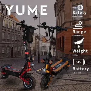 YUME X11 powerful 60v 5600w dual motor best electric scooter 5000w 11 inch electric motorcycle foldable for adult