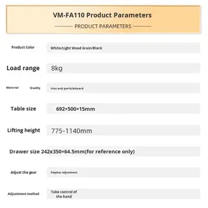 Table de pupitre de classe réglable pour ordinateur portable avec roues pour le bureau d'accueil de conférence ou le travail sur ordinateur - Product Image 5
