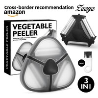Multifunctionele fruit- en groenteschiller, -snijder en -rasp 3-in-1 handmatig keukenhulpmiddel