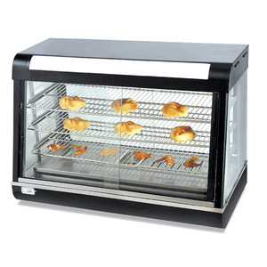 Gabinete Eléctrico Calentador de Alimentos Comercial, Rectangular, con Estantes Ajustables, de Sobremesa, para Pizza, Hamburguesas y Comida Cocinada, 220V 1500W - Product Image 2