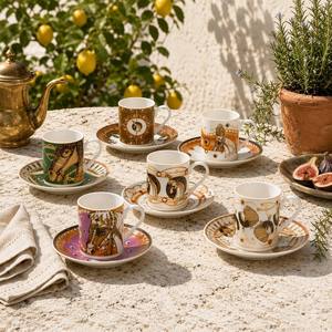 Ensemble de <span class=keywords><strong>tasses</strong></span> et soucoupes <span class=keywords><strong>à</strong></span> <span class=keywords><strong>café</strong></span> arabe Elite 90 ml, design cheval vibrant, en porcelaine, pour espresso, cadeau de Ramadan, fournitures hôtelières de luxe - Product Image 1