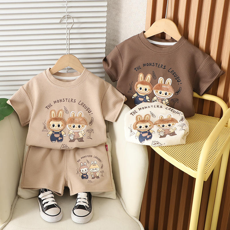 Shop Our Boys Casual Summer Dress with Two Small Rabbits Pattern