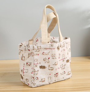 Bolsa de lona ecológica con diseño de dibujos animados, asa doble gruesa, cierre de cremallera, ideal para la escuela, conferencias, promociones y compras. - Product Image 4