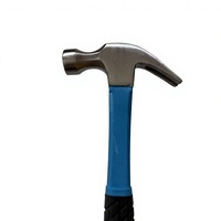 Marteau à griffes de qualité industrielle, manche ergonomique antidérapant en fibre de verre, tête en acier durable, poignée profilée pour la menuiserie et la construction
