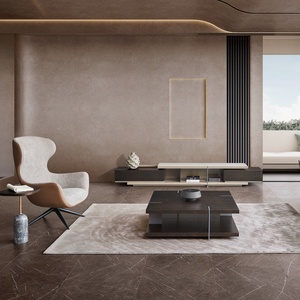 Ensemble de table basse moderne de luxe de haute qualité avec rangement, meuble <span class=keywords><strong>TV</strong></span> pour appartement et villa, salon - Product Image 3