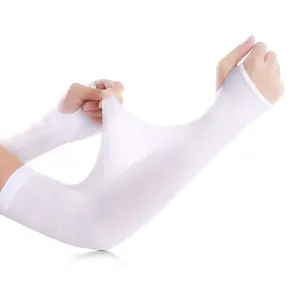 UPF 50+ Ice Silk Fabric Sleeve Cover Breathable Soft Elastic Unisex Arm Sleeve For Sport And Outdoor