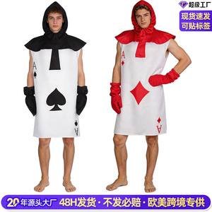 <b>Poker</b> Warrior Cosplay Costume Playing Card Suit Spades Ace Design For Game Anime Role Playing Adult Size <b>Set</b> - Product Image 3