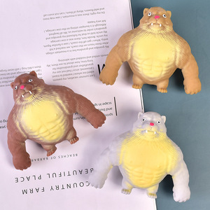 Mini Tigre de Douyin para Apretar y Aliviar el Estrés, Juguete de TPR de Rebote Lento con Forma de Tigre de Arena para Aliviar el Estrés - Product Image 3