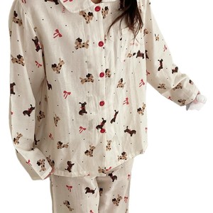 Skin-friendly Cotton Pajamas Breathable Natural Soft Sleepwear <strong>Pjs</strong> - Moisture-wicking - Luxury Feel - Durable <strong>Stitching</strong> - Product Image 6