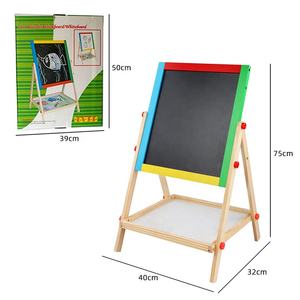 Samtoy eğitim Montessori <span class=keywords><strong>2</strong></span> In 1 çift taraflı manyetik Stand şövale beyaz tahta yazı tahtası ahşap çizim tahtası çocuklar için - Product Image 6