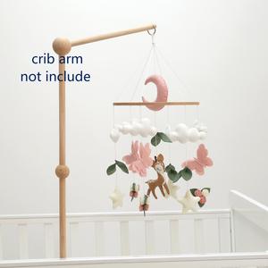 <span class=keywords><strong>Mobile</strong></span> <span class=keywords><strong>pour</strong></span> <span class=keywords><strong>bébé</strong></span> cerf, décoration de chambre d'enfant sur le thème de la forêt, animaux en feutre pastel, jouets suspendus <span class=keywords><strong>pour</strong></span> berceau - Product Image 3