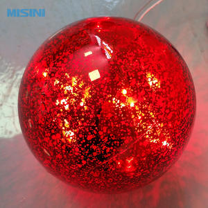 Chaud rouge jaune vacances lumineux noël illuminé suspendu led allumer des boules <span class=keywords><strong>de</strong></span> lueur <span class=keywords><strong>de</strong></span> verre pour la décoration d'arbre - Product Image 5