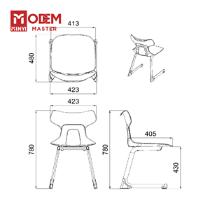 Silla Escolar MINYI <span class=keywords><strong>ALBA</strong></span>, <span class=keywords><strong>Muebles</strong></span> Escolares Modernos, Conjunto Escolar, Silla para Estudiantes con Mesa, Silla Apilable - Product Image 3
