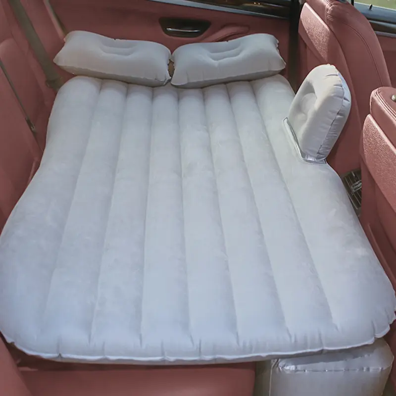 Floccaggio portatile materasso gonfiabile per auto materasso pieghevole da viaggio SUV sedile posteriore letto cuscino d'aria per auto