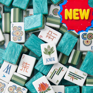 Tuiles de Mahjong Classiques Américaines Pliables en Acrylique Bleu Marbre à Motifs Dessinés à la Main Personnalisés Haut de Gamme pour Fêtes de Jardin - Product Image 4