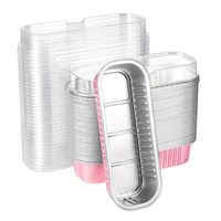 Plaque de cuisson jetable en aluminium de qualité alimentaire de 200 ml avec couvercle en plastique, compatible four, pour gâteaux - Vente chaude