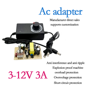 Adjustable Power <strong>Adapter</strong> DC Power <strong>Adapter</strong> Power Supply 3-24V 1A, Used for LED Strip Lights <strong>12V</strong> 16V 18V 19V 20V 1a 2a 3a 5a 10a - Product Image 3
