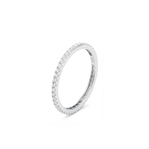 SY 2026 Groothandel INS Style Dames Sieraden 925 Sterling Zilver Rhodium Geplateerd Lab-grown Diamant Eternity Band Ring - Product Image 1