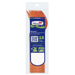 ENSEMBLE DE 15 CUILLÈRES COMPACTES EN PLASTIQUE ORANGE - Product Image 1