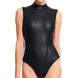 新款女式2毫米一体式氯丁橡胶潜水服光滑皮肤冲浪服女式浮潜套装保暖泳衣