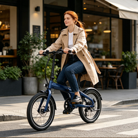 Vélo électrique pliable léger en alliage d'aluminium, moteur sans balais 350W, batterie lithium 7.8Ah, 7 vitesses, moteur de moyeu arrière, suspension