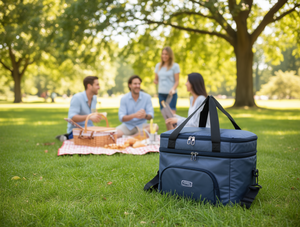 Borsa Termica Multifunzionale da Esterno a Tracolla, Grande Capacità 20 L, in Neoprene con Chiusura a Cerniera per Conservazione Alimenti - Product Image 2