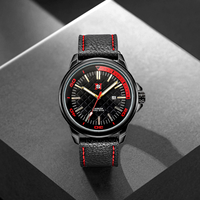 Montres à quartz NS Never Stop N913 au design simple et élégant pour hommes, aiguilles lumineuses, affichage de la date, montre décontractée pour homme, montre de travail