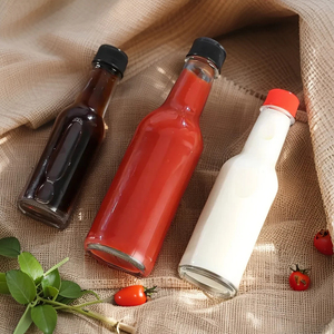 Hot bán tùy chỉnh nhãn 90ml 150ml 250ml nước sốt cà chua Salad Dressing Ớt nước sốt gia vị chai với vít cap - Product Image 2