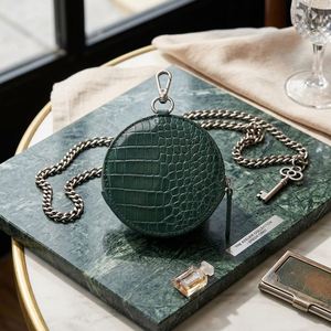 Crocodile Texture Faux Leather Headphone Bag Key Holders Round Zipper Wallet <b>Small</b> <b>Women</b> Coin <b>Purse</b> - Product Image 4