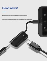 Adaptateur audio et de charge USB-C vers 3,5 mm pour téléphone portable, fonction casque et charge deux-en-un, pour l'international