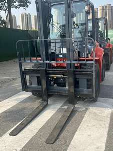 Forklift Diesel 4x4 4WD Penggerak 4 Roda Off Road 3.5 Ton Fork Lift Medan Berat Artikulasi Pertanian Penggerak Kayu - Product Image 1