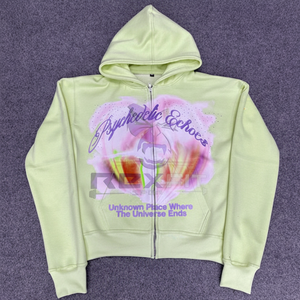 Taille confortable imprimé sur mesure le plus demandé sweat à capuche à fermeture éclair Puff Printed fabriqué en usine prix bon marché sweats à capuche pour hommes - Product Image 1