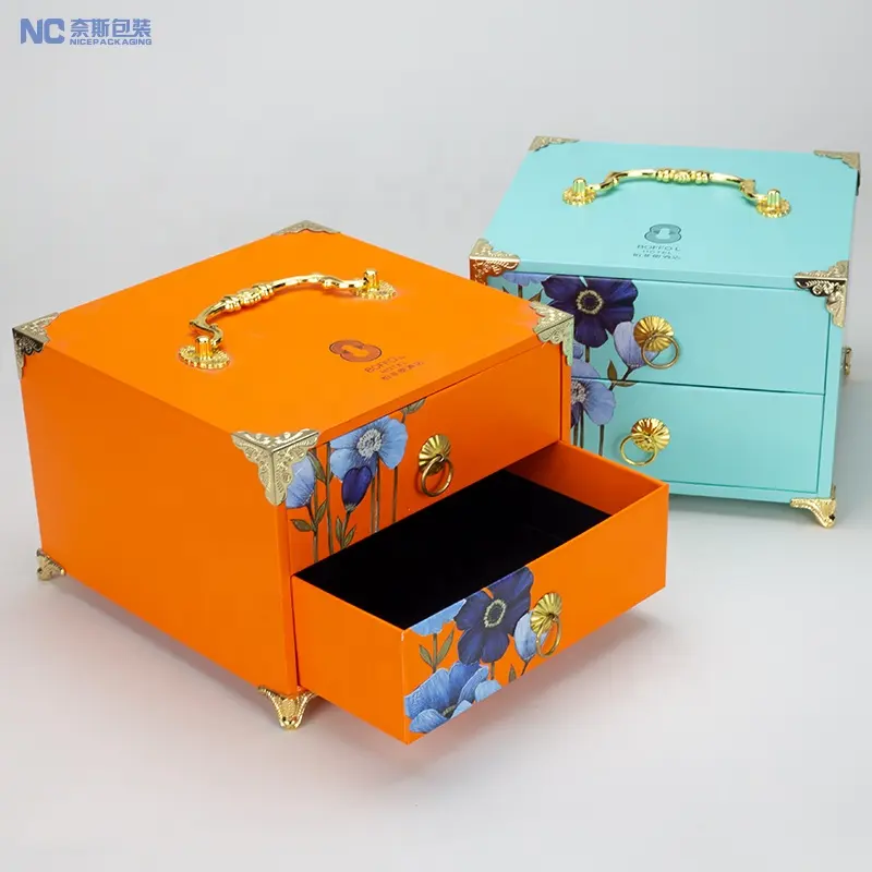 Двойной деревянный чемодан с принтом на заказ, Подарочная коробка для праздника середины осени, роскошная коробка для лунного пирога, коробка для упаковки еды