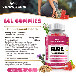 Gomas de Ervas para Mulheres: Suporte para Equilíbrio Corporal <span class=keywords><strong>e</strong></span> Curvas - BBL-Gummies Criam uma Forma de Quadril de Pêssego 100% Natural com Vitamina <span class=keywords><strong>E</strong></span> - Product Image 2