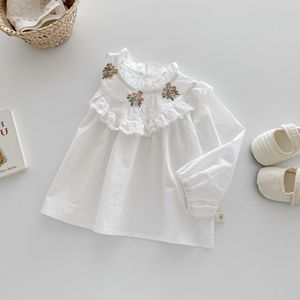 Camisa Formal Estampada de Manga Larga para Niñas, <span class=keywords><strong>Blusa</strong></span> Holgada de Algodón para Primavera y Otoño, Ropa Infantil - Product Image 5